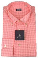 Finamore Napoli Pink Micro-Check Cotton Shirt - Slim - (FN1747) - Parent
