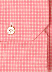 Finamore Napoli Pink Micro-Check Cotton Shirt - Slim - (FN1747) - Parent