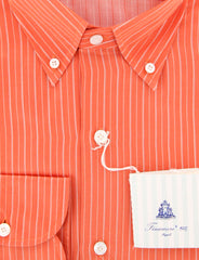 Finamore Napoli Orange Shirt - Slim - 15.75/40 - (31LAN81018506)