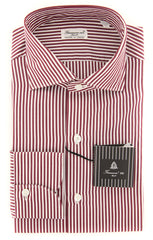 Finamore Napoli Red Striped Shirt - Extra Slim - 15.75/40 -(2018022322)