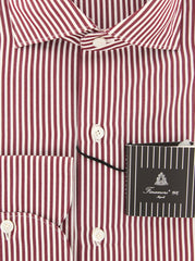 Finamore Napoli Burgundy Red Striped Shirt - Extra Slim - (2018022322) - Parent