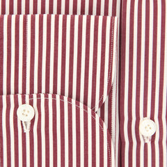 Finamore Napoli Burgundy Red Striped Shirt - Extra Slim - (2018022322) - Parent