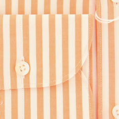 Finamore Napoli Orange Striped Cotton Shirt - Slim - (IB) - Parent