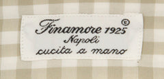 Finamore Napoli Beige Check Shirt - Extra Slim - (FN-MIL810166) - Parent