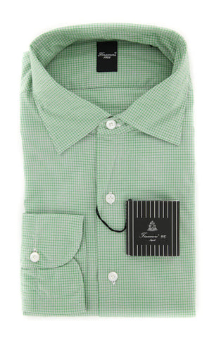 Finamore Napoli Green Shirt - Extra Slim - 16.5 US / 42 EU