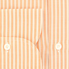 Finamore Napoli Orange Striped Shirt - Slim - (2018031428) - Parent