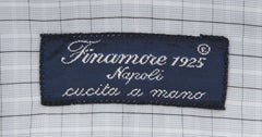 Finamore Napoli Light Gray Check Shirt - Slim - (FN35103) - Parent