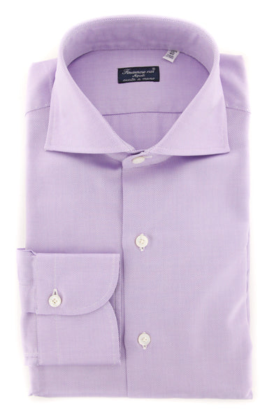 Finamore Napoli Lavender Oxford Shirt - Slim - (FN1080212) - Parent