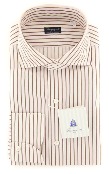 Finamore Napoli Pink Striped Shirt - Slim - (2018030110) - Parent