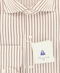 Finamore Napoli Pink Striped Shirt - Slim - (2018030110) - Parent