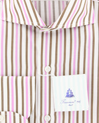 Finamore Napoli Pink Striped Shirt - Slim - (2018030111) - Parent