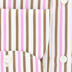 Finamore Napoli Pink Striped Shirt - Slim - (2018030111) - Parent