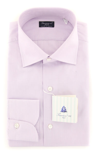 Finamore Napoli Lavender Purple Solid Shirt - Slim - (2018030133) - Parent