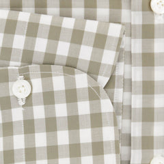 Finamore Napoli Light Brown Check Cotton Shirt - Slim - (740) - Parent