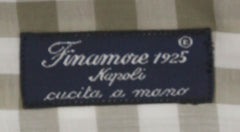 Finamore Napoli Light Brown Check Cotton Shirt - Slim - (740) - Parent