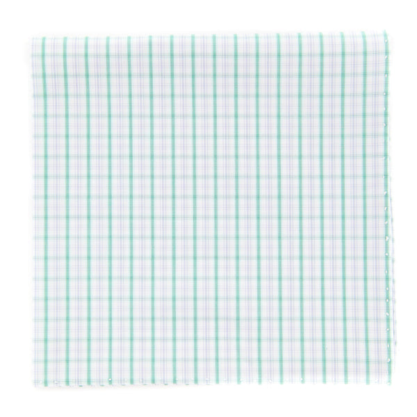 Finamore Napoli Off White Plaid Pocket Square - x 12" - (FN7271710)