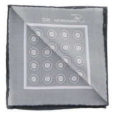 Finamore Napoli Charcoal Gray Pocket Square - 13" x 13" - (PSQX86)