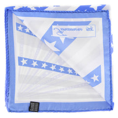 Finamore Napoli Blue Stars Pocket Square - 13" x 13" - (PSQX106)