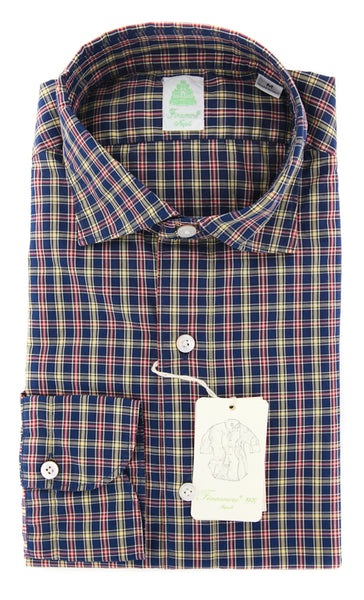 Finamore Napoli Navy Blue Shirt - Extra Slim - M/M - (SEN01009805)