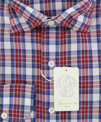 Finamore Napoli Red Plaid Shirt - Extra Slim - XL/XL - (26SEN01168203)