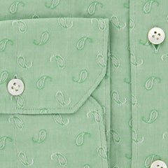 Finamore Napoli Green Shirt - Extra Slim - 15.75/40 - (26SEN08017719)