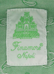 Finamore Napoli Green Shirt - Extra Slim - 15.5/39 - (26SEN08017719)