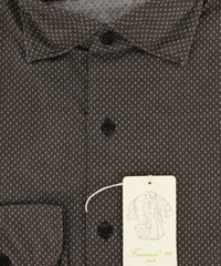 Finamore Napoli Brown Shirt - Extra Slim - S/S - (25SEN08024007)