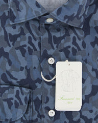 Finamore Napoli Blue Shirt - Extra Slim - 15.75/40 - (SEN08114803)