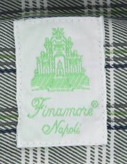 Finamore Napoli Gray Plaid Shirt - Extra Slim - 16/41 - (29SEN84011402)