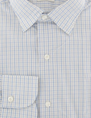 Finamore Napoli Light Blue Plaid Cotton Shirt - Extra Slim - (W0) - Parent