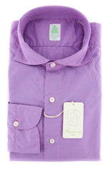 Finamore Napoli Pink Micro-Check Shirt - Extra Slim - 16/41 - (SENX284)