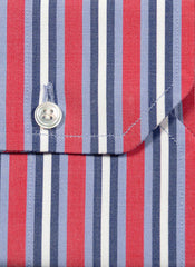 Finamore Napoli Red Striped Cotton Shirt - Slim - (486) - Parent