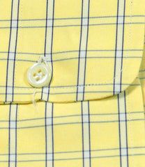Finamore Napoli Yellow Check Cotton Shirt - Slim - (488) - Parent