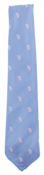 Finamore Napoli Light Blue Floral Silk Tie - 3.25" x 58" - (562)