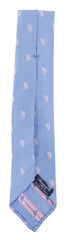 Finamore Napoli Light Blue Floral Silk Tie - 3.25" x 58" - (562)