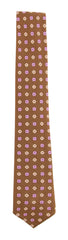 Finamore Napoli Brown Geometric Tie - 3" x 58" - (TIEGEOX179)
