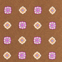 Finamore Napoli Brown Geometric Tie - 3" x 58" - (TIEGEOX179)