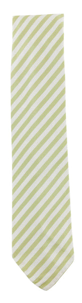 Finamore Napoli Green Striped Silk Tie - 3.25" x 58.5" - (632)