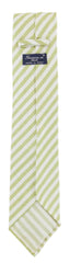 Finamore Napoli Green Striped Silk Tie - 3.25" x 58.5" - (632)