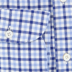 Finamore Napoli Blue Plaid Shirt - Extra Slim - (F122187) - Parent