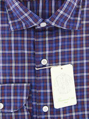Finamore Napoli Blue Plaid Shirt - Extra Slim - (2018022310) - Parent