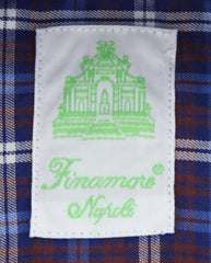 Finamore Napoli Blue Plaid Shirt - Extra Slim - (2018022310) - Parent
