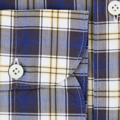 Finamore Napoli Navy Blue Plaid Cotton Shirt - Extra Slim - (IZ) - Parent