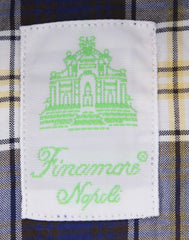 Finamore Napoli Navy Blue Plaid Cotton Shirt - Extra Slim - (IZ) - Parent
