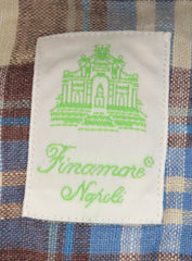 Finamore Napoli Beige Plaid Linen Shirt - Extra Slim - (OO) - Parent