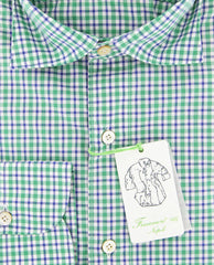 Finamore Napoli Green Plaid Shirt - Extra Slim - (FNTYOLUIGIZ1) - Parent