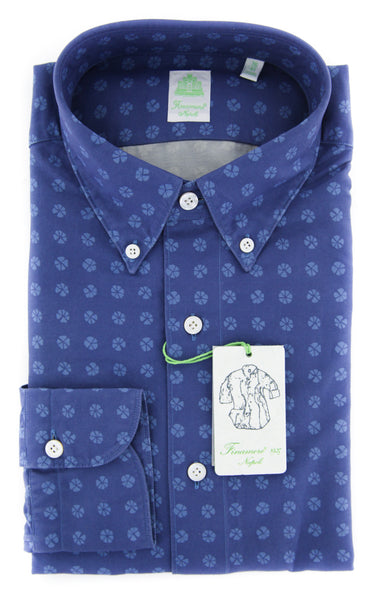 Finamore Napoli Blue Foulard Shirt - Extra Slim - (FNTYO750033LEOZ) - Parent