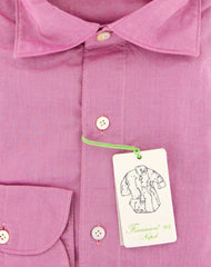 Finamore Napoli Pink Solid Shirt - Extra Slim - (2018031314) - Parent