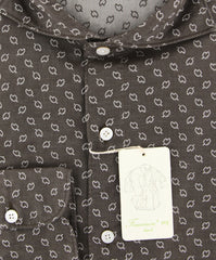Finamore Napoli Brown Fancy Shirt - Extra Slim - (2018022822) - Parent