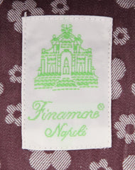 Finamore Napoli Purple Floral Shirt - Extra Slim - (2018031316) - Parent